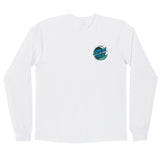 Santa Cruz Wave Dot L/S Regular T-Shirt Mens, White