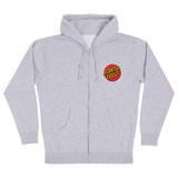 Santa Cruz Classic Dot Mens Zip-up Hoodie, Grey Heather