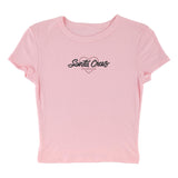 Women's Love Script Center Crop T-Shirt, Pink