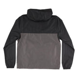 Opus Dot Chest Men's Hooded Windbreaker Jacket, Black/Graphite