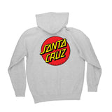 Santa Cruz Classic Dot Pullover Hooded Sweatshirt Grey Heather