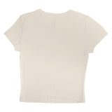 Woodland Strip Womens Crop T-Shirt, Solid Natural Blend