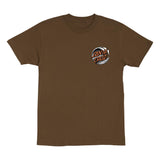 Wave Dot Men's T-Shirt, Dark Chocolate w/ Grey/Orange