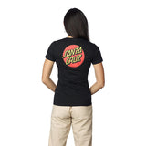 Santa Cruz Classic Dot Womens Relaxed T-Shirt, Black